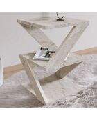 Table d'appoint Albeni travertin - 29.6x54.2x29.6 cm