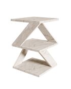 Table d'appoint Albeni travertin - 29.6x54.2x29.6 cm