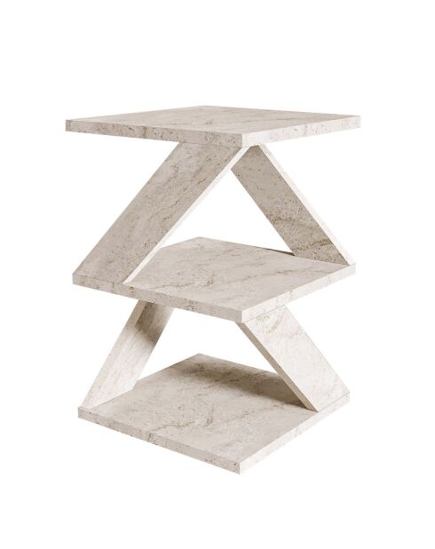 Table d'appoint Albeni travertin - 29.6x54.2x29.6 cm