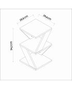 Table d'appoint Albeni pin atlantique - 29.6x54.2x29.6 cm