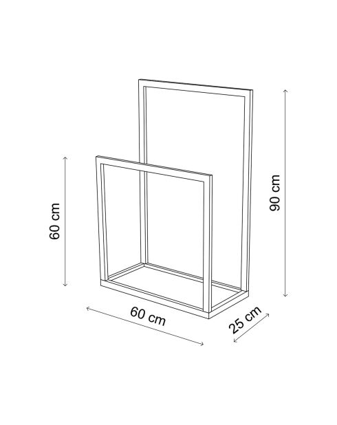 Valet Ged-032 noir - 25x60x90 cm
