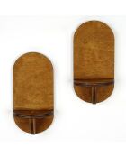 2 Etagères murale Raf noyer - 13x26x9 cm