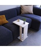 Table d'appoint Pasific C blanc/noir - 30x61x43 cm