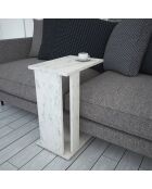 Table d'appoint Pasific C blanc/noir - 30x61x43 cm