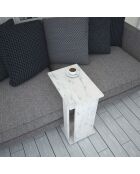 Table d'appoint Pasific C blanc/noir - 30x61x43 cm