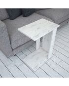 Table d'appoint Pasific C blanc/noir - 30x61x43 cm