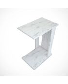 Table d'appoint Pasific C blanc/noir - 30x61x43 cm
