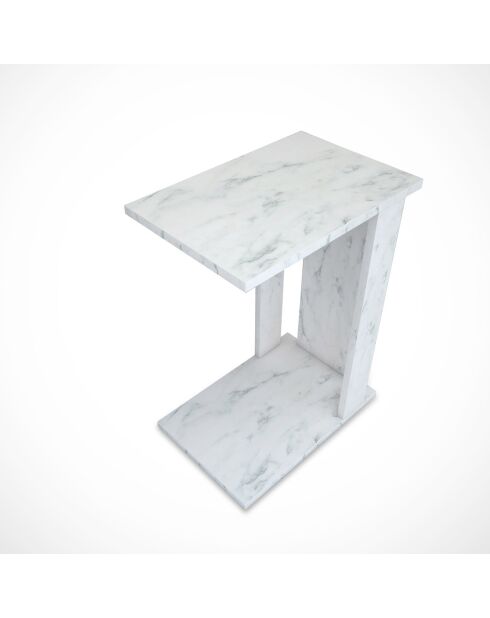 Table d'appoint Pasific C blanc/noir - 30x61x43 cm