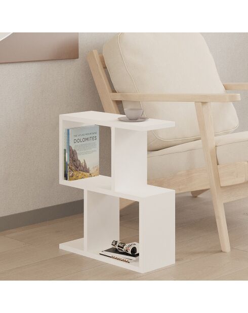 Table d'appoint Zet blanche - 45x51.4x17 cm