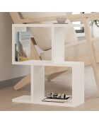 Table d'appoint Zet blanche - 45x51.4x17 cm