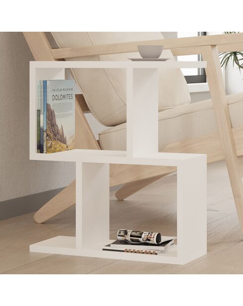 Table d'appoint Zet blanche - 45x51.4x17 cm
