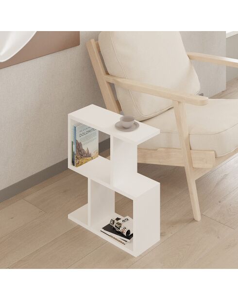 Table d'appoint Zet blanche - 45x51.4x17 cm
