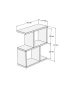 Tavolino Zet in pino atlantico - 45x51,4x17 cm