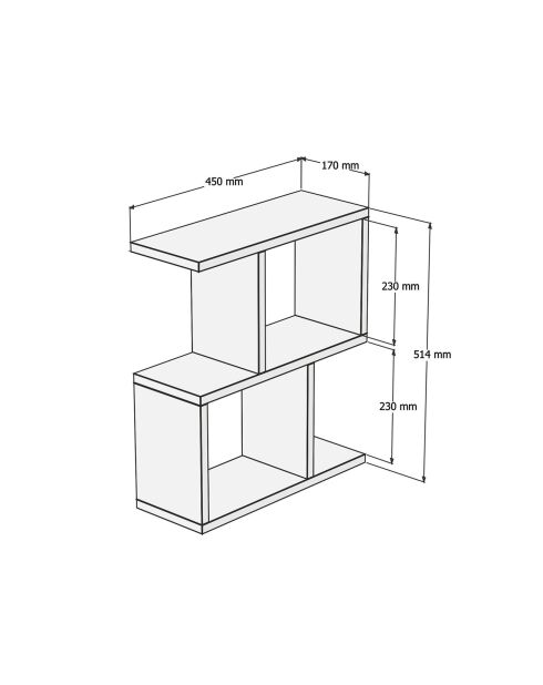 Table d'appoint Zet pin atlantique - 45x51.4x17 cm