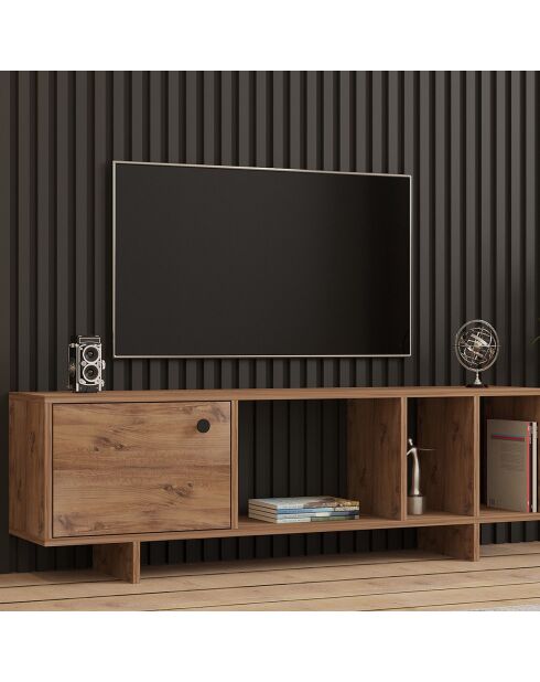 Meuble TV Folsom pin atlantique - 140x45x29 cm