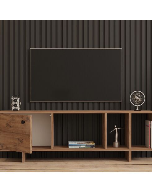 Meuble TV Folsom pin atlantique - 140x45x29 cm
