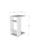Table d'appoint Filinta anthracite - 30x63x40 cm