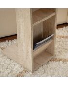 Mesa auxiliar Filinta de travertino - 30x63x40 cm