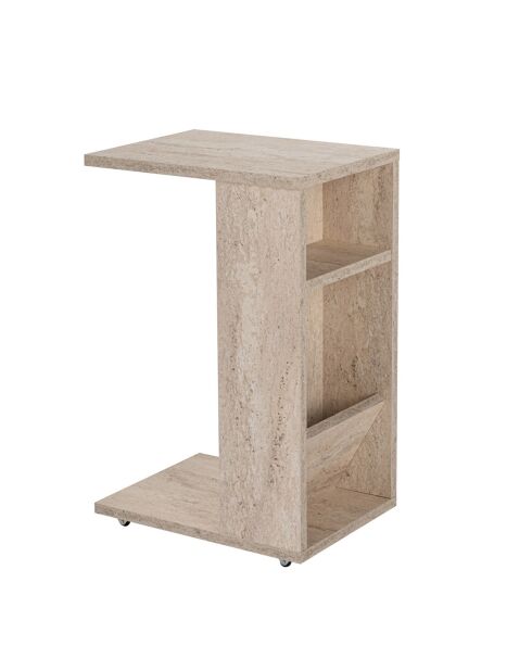 Table d'appoint Filinta travertin - 30x63x40 cm
