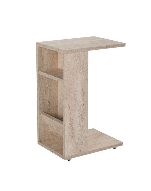 Table d'appoint Filinta travertin - 30x63x40 cm