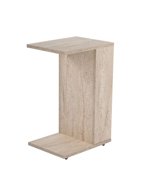 Table d'appoint Filinta travertin - 30x63x40 cm