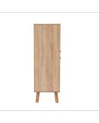 Meuble de rangement Multilüx sonomo/orange/rouge bordeaux - 95x111x36 cm