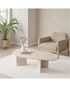 Table basse Flap travertin - 139.5x42x79.5 cm