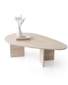 Table basse Flap travertin - 139.5x42x79.5 cm