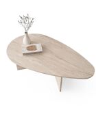 Table basse Flap travertin - 139.5x42x79.5 cm