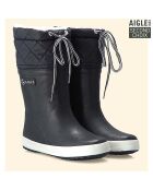 Bottes high cut Giboulée marine/blanc