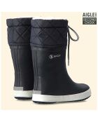 Bottes high cut Giboulée marine/blanc