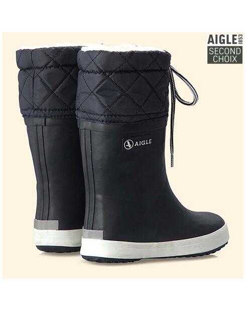 Bottes high cut Giboulée marine/blanc