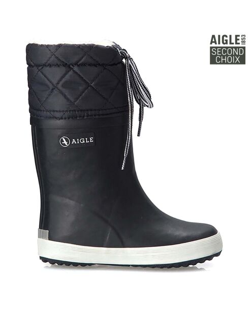 Bottes high cut Giboulée marine/blanc