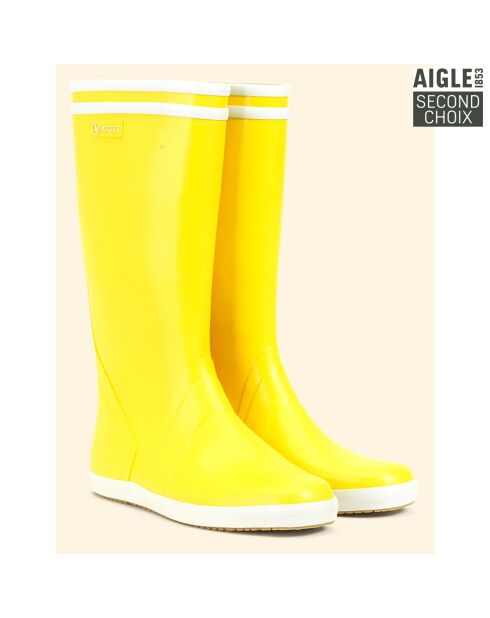 Bottes high cut Goeland jaune/blanc
