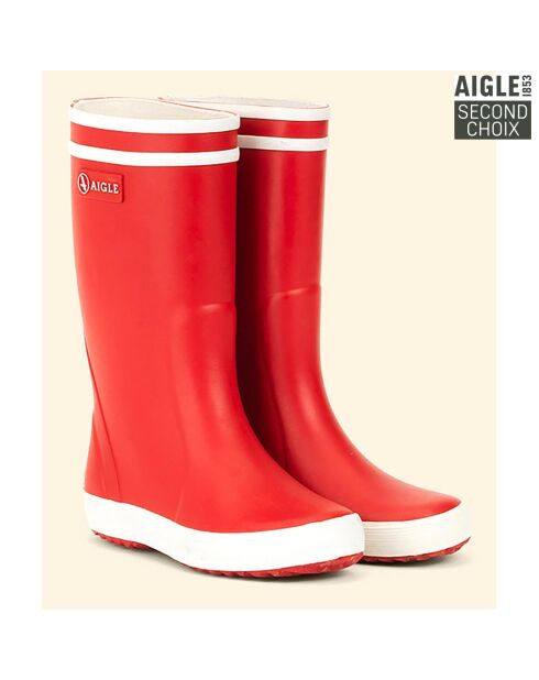Bottes high cut Lolly-Pop rouge/blanc