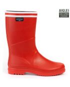 Bottes mid cut Chanteboot Str rouges