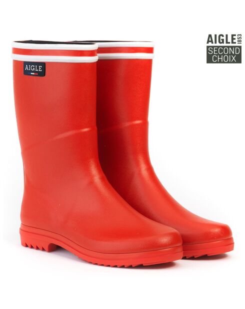 Bottes mid cut Chanteboot Str rouges