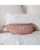 Sac banane en coton Vivi rose - 28.5x15x8 cm