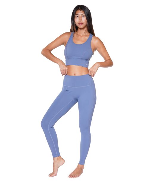 Blauwe croptop van denim