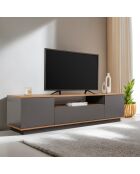 Meuble TV Veramont anthracite/pin atlantique - 180x44.6x44.5 cm