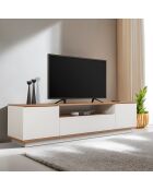 Meuble TV Veramont blanc/pin atlantique - 180x44.6x44.5 cm