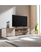 Meuble TV Veramont blanc/pin atlantique - 180x44.6x44.5 cm