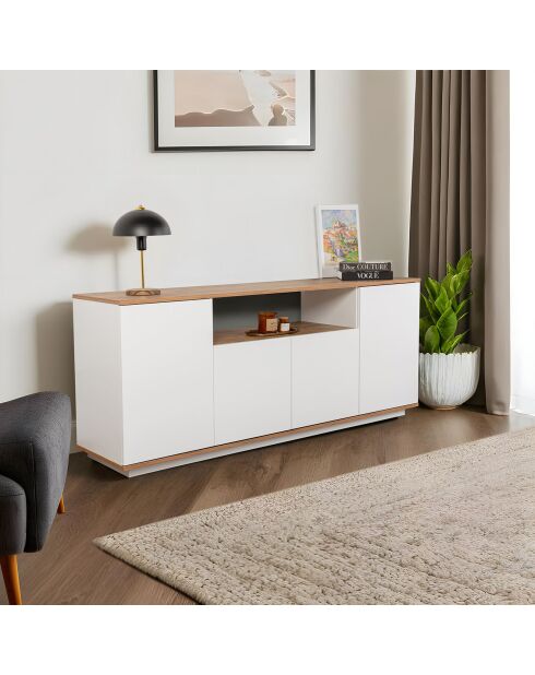 Buffet Arista anthracite/pin atlantique - 180x75x44.5 cm