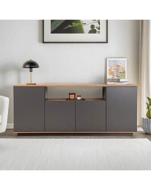 Buffet Arista blanc/pin atlantique - 180x75x44.5 cm