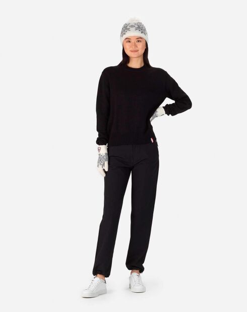 Pull 100% Laine Mérinos Plain noir