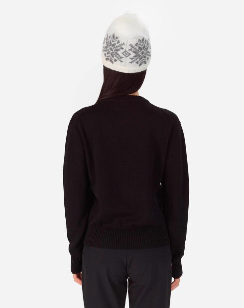 Pull 100% Laine Mérinos Plain noir