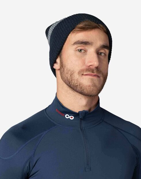 Haut de Course à Compression Infini bleu marine