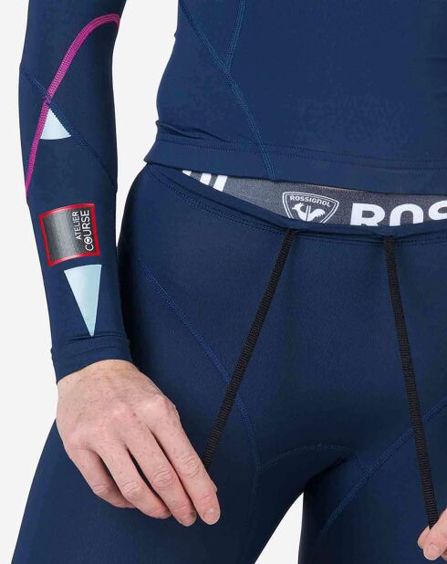Collant de Course à compression W infini bleu marine