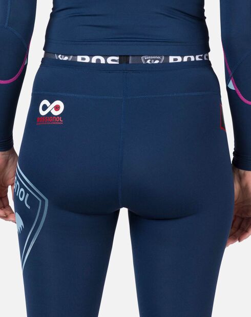 Collant de Course à compression W infini bleu marine