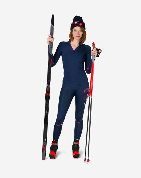 Collant de Course à compression W infini bleu marine